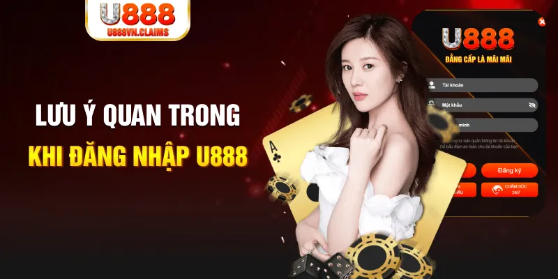 Lưu ý quan trong khi đăng nhập U888
